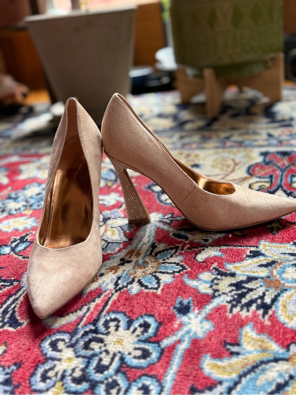 Nine West Blush Pointed Toe Suede High Heels